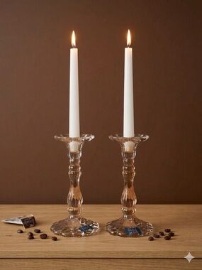 Mikasa Elegant Glass Candle Holders